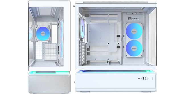 TG7 White Hero Image showing front and side view of case.