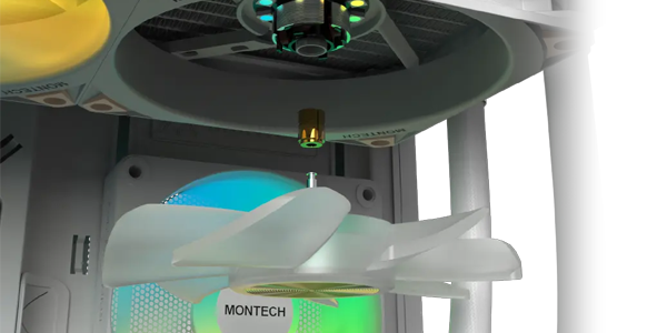 Fan exploded outwards, revealing internal components.