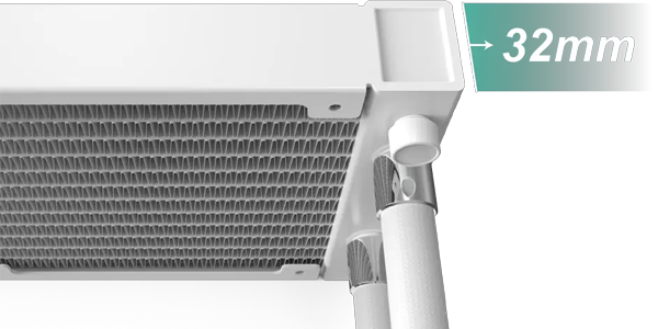 Radiator with 32mm beside it.