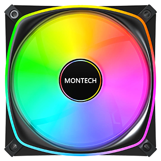 120mm AX120 PRO ARGB PWM Black Case Fan from Montech