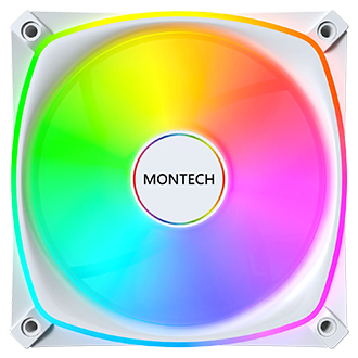 120mm AX120 PRO ARGB PWM White Case Fan from Montech