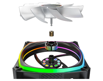 Display of fan parts