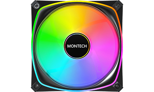 Montech RX120 Pro ARGB 120mm Black Reverse PWM Fan