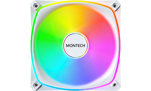 Montech RX120 Pro ARGB 120mm White Reverse PWM Fan