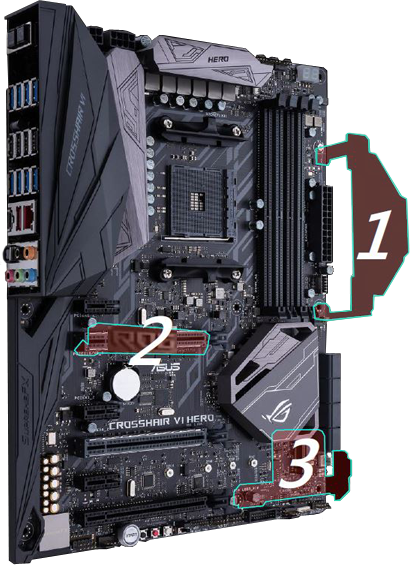ASUS AMD AM4 Ryzen CROSSHAIR VI HERO X370 ATX Motherboard LN79039 ...