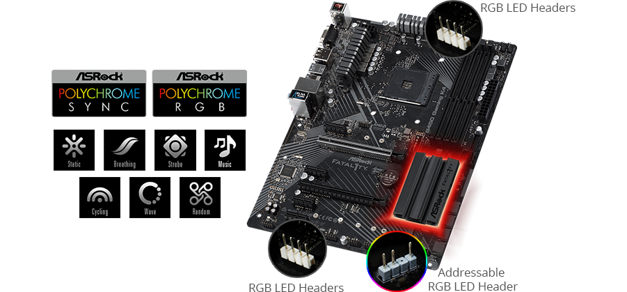 Asrock Amd Fatal1ty B450 K4 Ryzen Atx Motherboard Ln 90 Mxb8a0 A0uayz Scan Uk