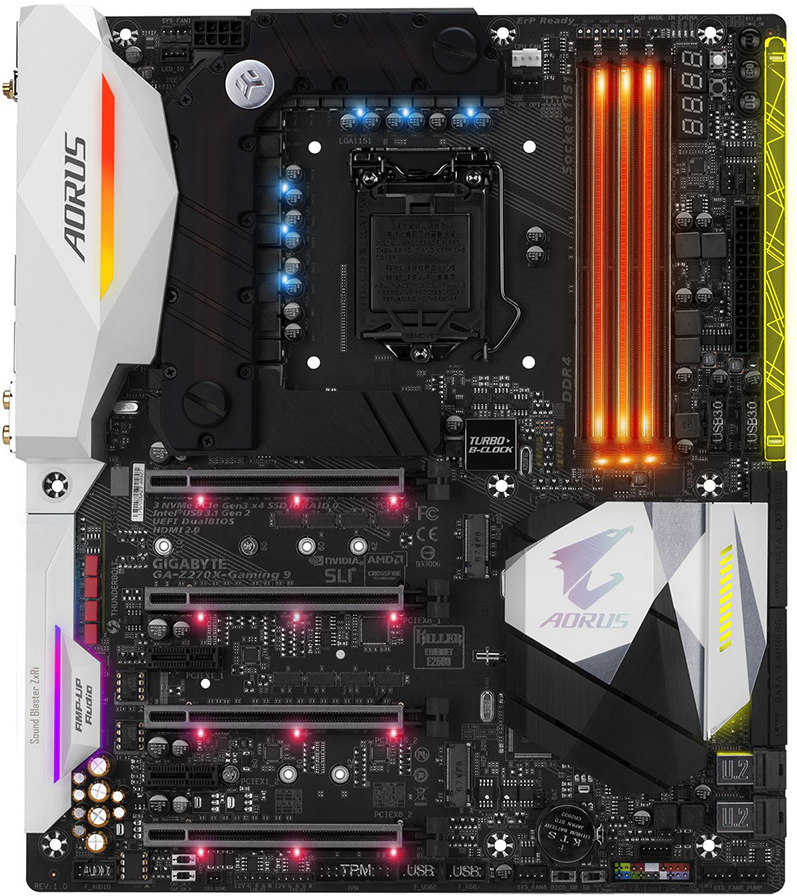 GIGABYTE AORUS Intel Z270X Gaming 9 Kaby Lake EATX Motherboard LN77120 GAZ270XGaming 9