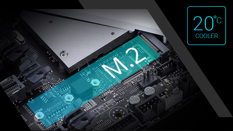 motherboard m.2 bay and heatsink