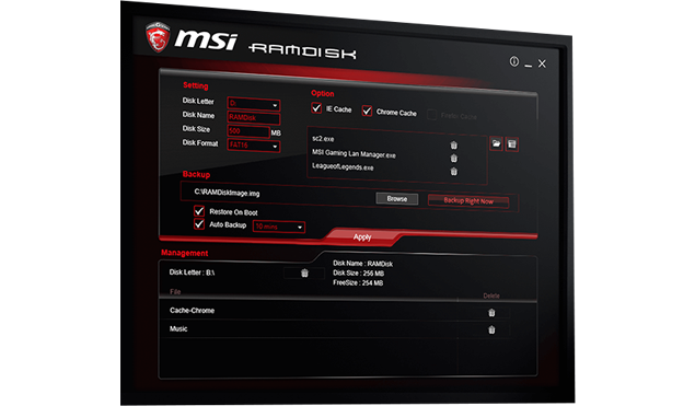 MSI RAMDISK