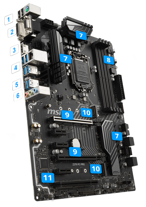 Msi Z370 9th Gen I7 Motherboard MSI Z370 Gaming Plus LGA 1151 ATX