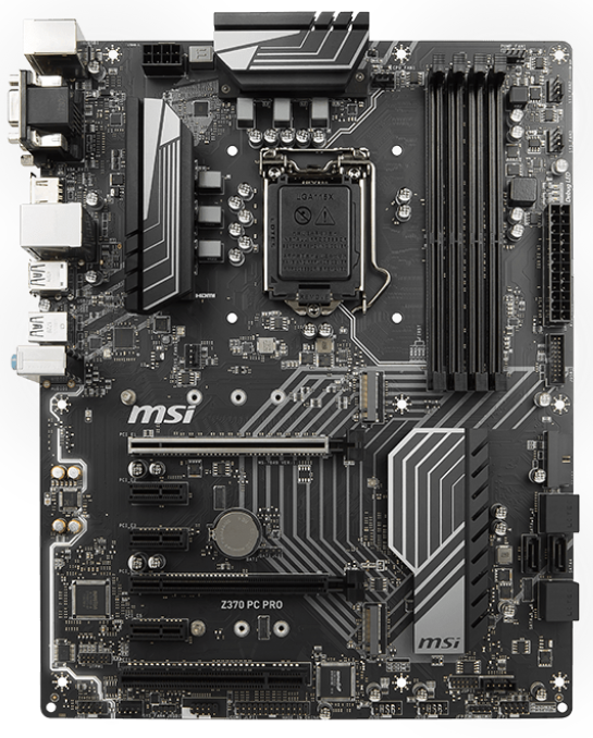 MSI Intel Z370 PC PRO Coffee Lake ATX Motherboard LN84375 | SCAN UK
