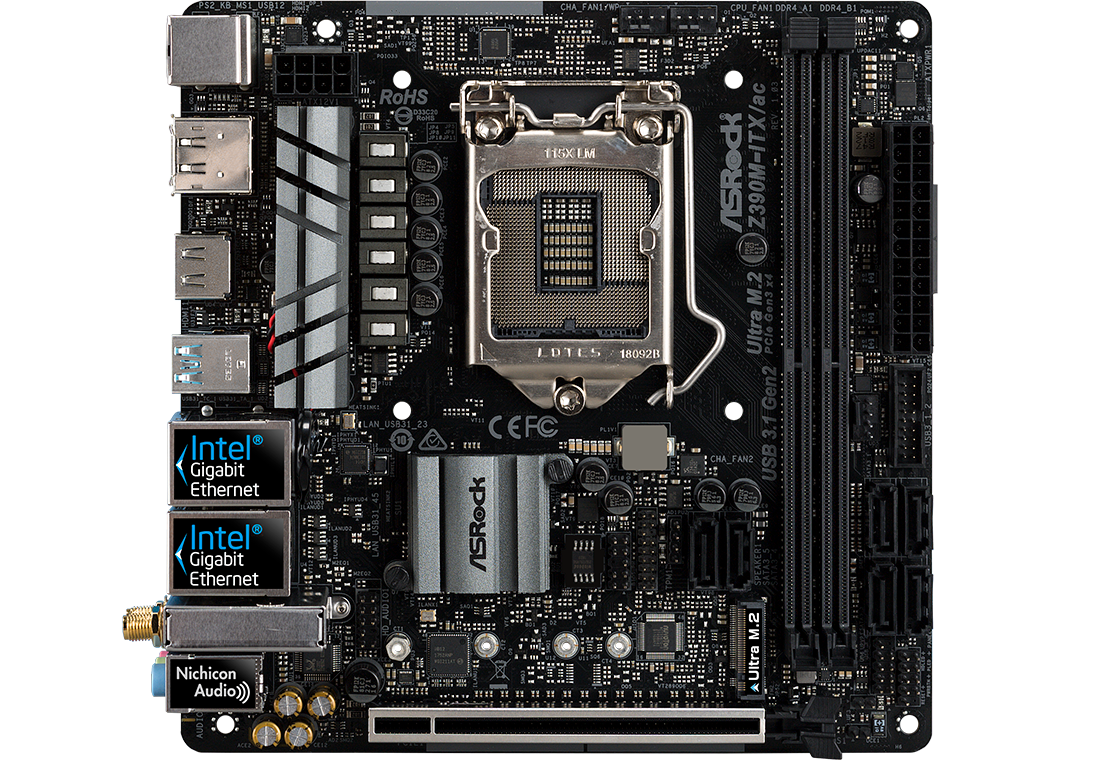 ASRock Intel Z390M ITX/ac MiniITX Motherboard LN92845 90MXB6Q0