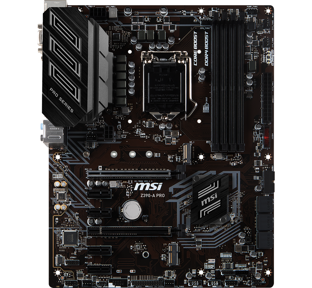 Msi Z390 A Pro Intel 9th Gen Atx Motherboard Ln927 Scan Uk