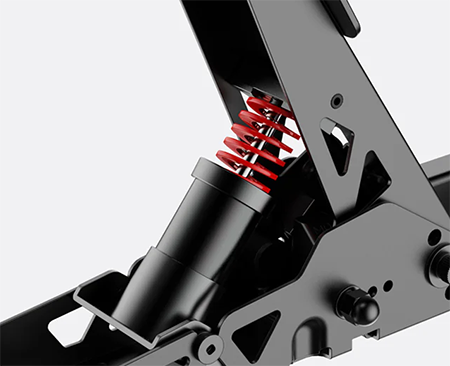 Spring placed inside pedal