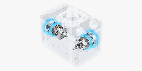 Illustration of internal components within simulator base.