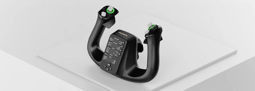 Key visual of yoke on a white table.