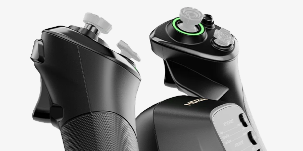 Close up of Yoke triggers