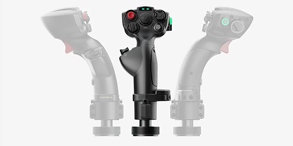 Front and side angles of flight stick.