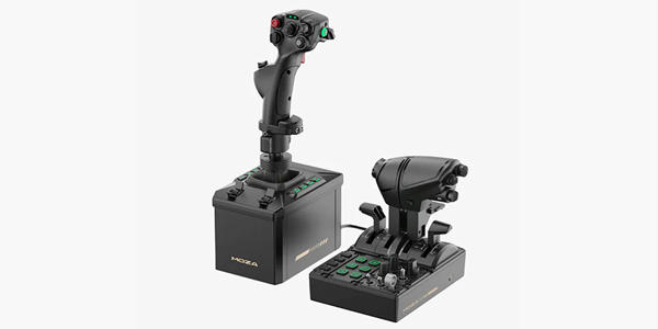 AB6 flightstick next to MTQ throttle.