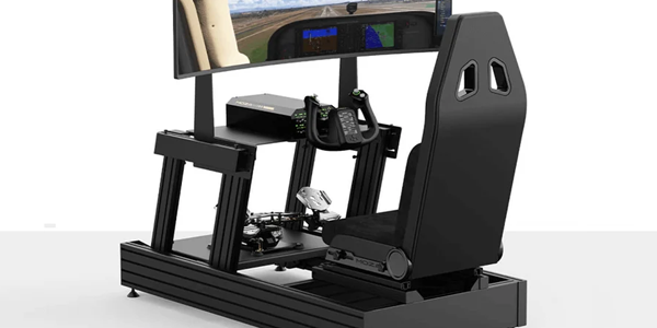 Image of the yoke base installed in a simulator setup