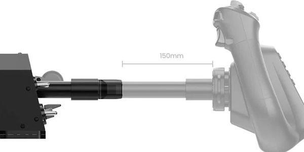Image illustrating 150mm travel distance