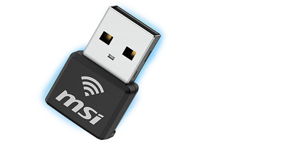 Angled AX1800 NANO WiFi USB adapter.