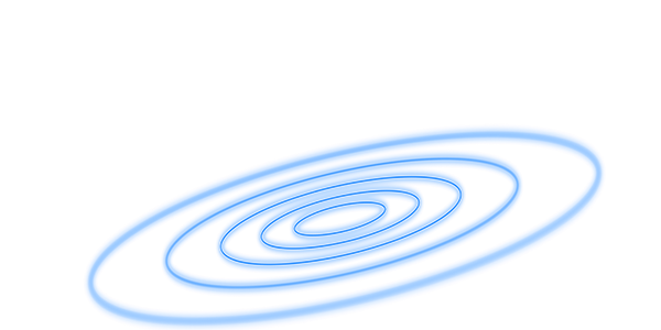 Illustrative blue WiFi pulse ring.