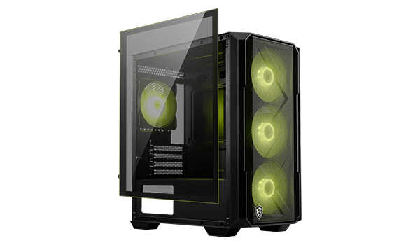 Tempered Glass Window side window overlaying the MAG FORGE M120R case.