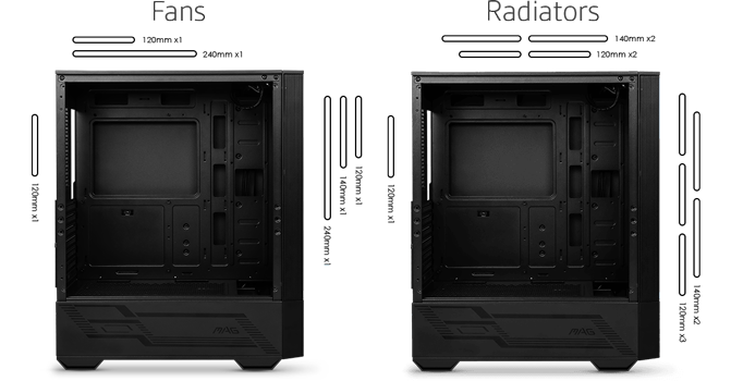 Extensive Cooling options