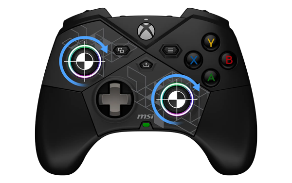 MSI FORCE PRO W Game Controller Wired / Wireless Black LN161733 | SCAN UK