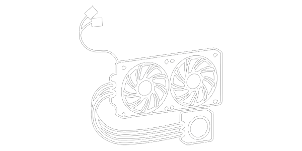 Outline of coreliquid fans with EZ connect cable.