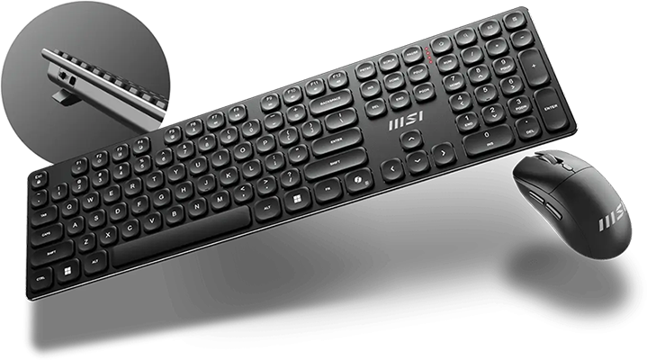 Design of the MSI FORGE keyboard and mouse.