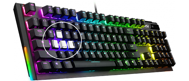 MSI Vigor GK80 MX Red Mechanical RGB Gaming Keyboard LN88112 - S11