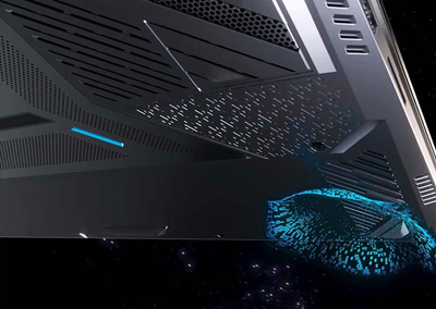 Sound wave propelling laptop into space
