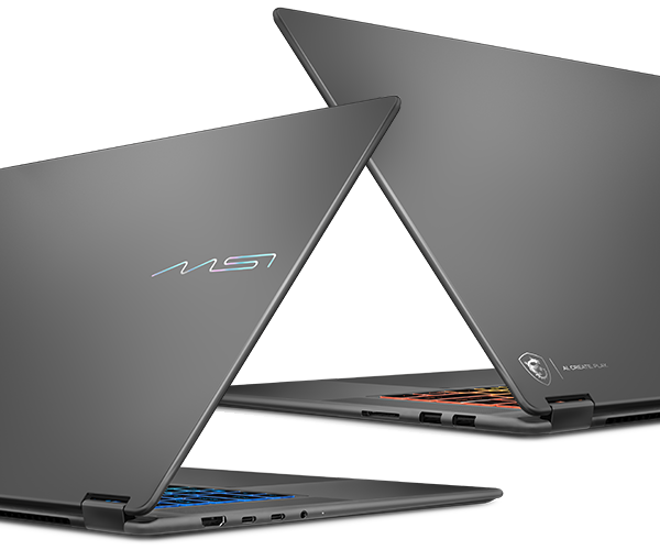 IO ports on the left and right hand side the laptop.