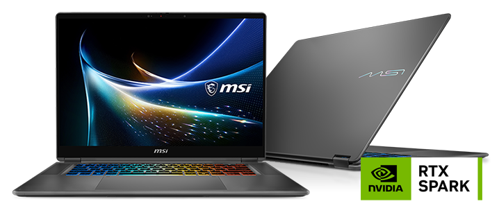 Prestige N16 Flip AI+ RTX Spark Laptop from MSI.