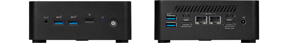 front and back of MSI Cubi NUC 1M