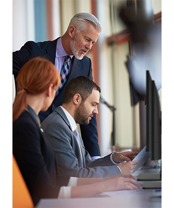 Lifestyle image of employees in an office