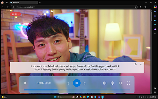 accurate subtitles powered by Live Captions