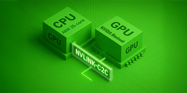 CPU and GPU renders with NVLINK-C2C sign beside them