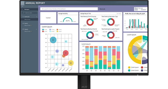 Image of graphs on screen