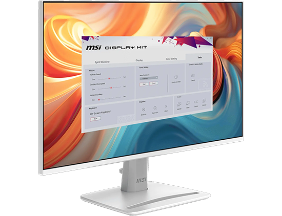 Image of MSI Display Kit App on screen