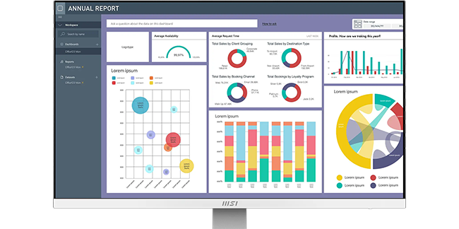 Image of graphs on screen