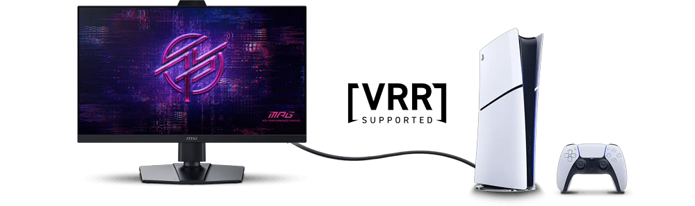 VRR support PS5 console with monitor attached