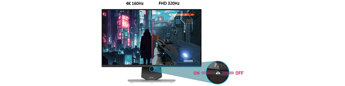 Split screen monitor showcasing dual mode configuration game genre advantages