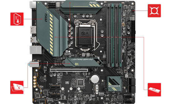 MSI MAG B560M BAZOOKA Intel B560 PCIe 4.0 Micro-ATX Motherboard