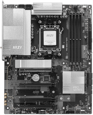 MSI PRO B850-P WiFi AM5 DDR5 PCIe 5.0 ATX Motherboard LN154203