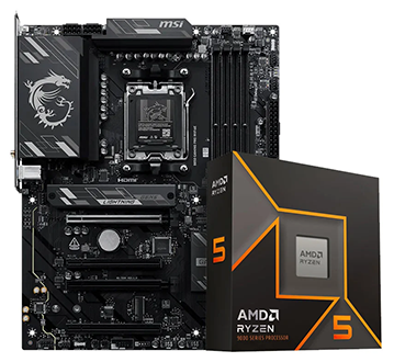 B850 GAMING PRO WIFI6E ATX Motherboard with AMD Ryzen 5 9600X CPU from MSI.