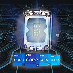 14/13/12th Intel CPU alongside a highlighted socket to feature compatibility