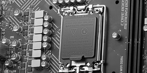 Motherboard CPU socket/capacitors, featuring performance